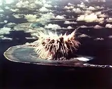 レッドウィング作戦セミノール実験(放射性降下物が降り注ぐ様子)