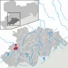 Deutschlandkarte, Position von Aue hervorgehoben
