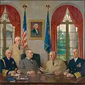 トルーマン大統領と軍事顧問たち (1949)Augustus Vincent Tack 作