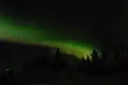 郊外で撮影されたオーロラ