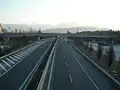 ポンテ・ネッレ・アルピ サービスエリア(BL)の歩道橋から見たA27