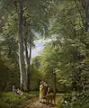 A Beech Wood in May near Iselingen Manor, Zealand Peter Christian Skovgaard, 1857年