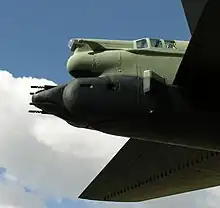 B-52D爆撃機の尾部銃座AN/M3が4連装で装備されている