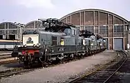 車庫に留置されたBB12000形(1999年撮影)