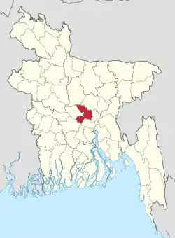 Location of ダッカ県(Dhaka)