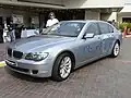 スポンサー企業のひとつBMWが会場で展示している最新の水素エンジン車BMW Hydrogen 7。TED 2007。