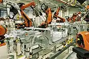 産業用ロボットを用いた製造