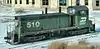 Burlington Northern Railroad EMD NW2 #510, a 900 hp switching locomotive, at Aurora, Illinois.