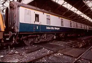 事故車両と同形式のイギリス国鉄マーク1寝台車