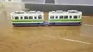 江ノ電で用いられる連接台車（旧型）。