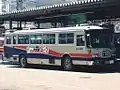 大型方向幕、中扉設置（熊本電鉄）旧貸切車両