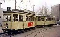 2軸車による2両編成(1971年撮影)