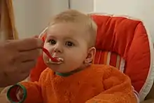 誕生後5か月以後に離乳食も与える。