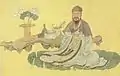 白居易像 南生魯四楽図、陳洪綬画 Rietberg Museum