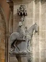 『バンベルクの騎士』1237年。ほぼ等身大の馬術石像としては古代以降で最初のもの