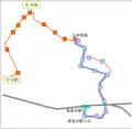 北口あけぼの線の変遷3（三井団地に延長）