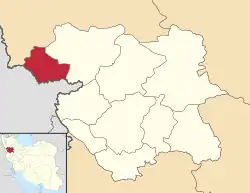 Location in Kurdistan Province