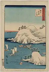 25.播州室津真景（雪景）（安政6年10月）