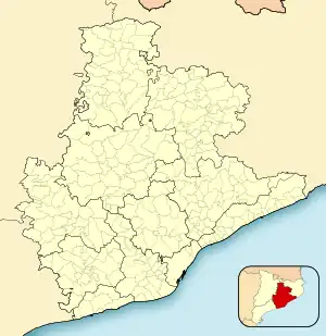 Bergaの位置（バルセロナ県内）