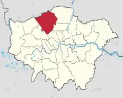 グレーター・ロンドン内における区の位置