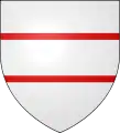 バーリュレットArgent two barrulets gules