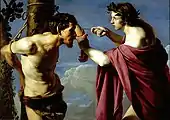 バルトロメオ・マンフレディ: Apollo and Marsyas, 1616年–1620年