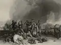「ホプトンでの戦い」（ジョージ・キャターモール（1800年 - 1868年)（絵）、ジェームス・ティビッツ・ウィルモア（エングレービング））