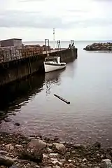カナダのファンディ湾 (Bay of Fundy)。満潮時。