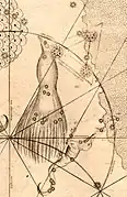 『ウラノメトリア』（1661年版）に描かれた APIS INDICA（左側）。