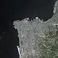 ベイルートの衛星写真