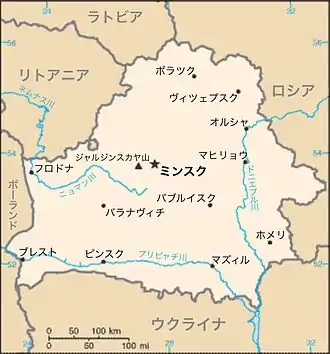 ベラルーシの地図
