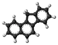 Ball-and-stick model of the benzo[a]fluorene molecule{{{画像alt1}}}
