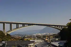 別府明礬橋(明礬温泉から眺める)(大分県別府市)