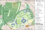 現在のオリンピアシュタディオン周辺図