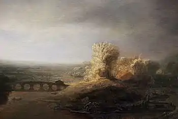 『アーチ型の橋のある風景』1637年頃 ベルリン絵画館所蔵