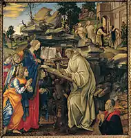 Apparition of The Virgin to St. Bernard (1486)Oil on panel, 210 × 195&nbsp;cm, Church of Badia, イタリアフィレンツェ