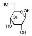 β-D-グルコースのハース投影式