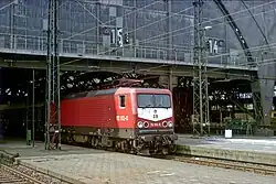 ライプツィヒ中央駅に停車する112形012号機