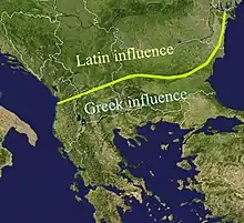 バルカン半島の言語におけるJirecek Line