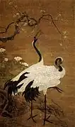 辺文進『雪梅双鶴図』（広東博物館）