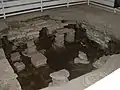 Bignor Roman Villa の床下のハイポコーストの一部