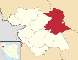 Location in Kurdistan Province
