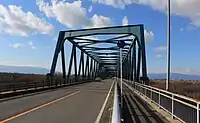 左岸（一宮市）から望む尾濃大橋（2015年1月）