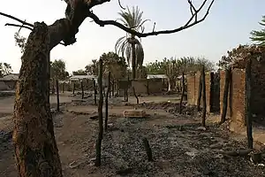 Birao after being burnt down during the Central African Republic Civil War