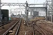 S地点：下砂杁信号場右 - 経路3（電留線）左 - 経路2（犬山線）