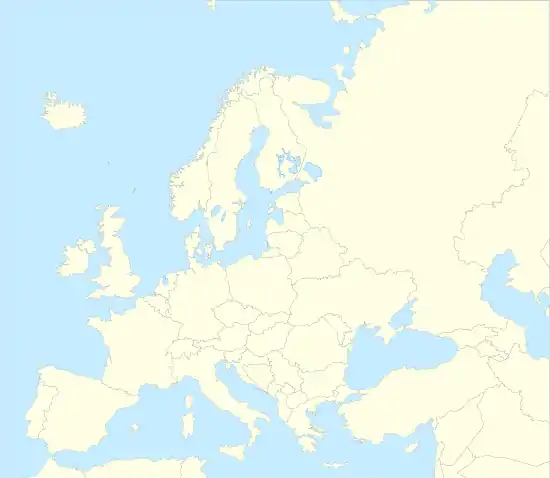 UEFA EURO 2020の位置（ヨーロッパ内）
