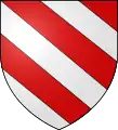 ベンディBendy of eight, gules and argent