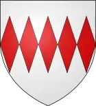 イン・フェスArgent five fusils gules in fess