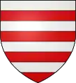 バリーBarry of eight argent and gules