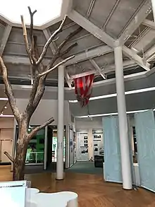 反対派が航空機運航妨害に用いた気球（「成田空港 空と大地の歴史館」展示）